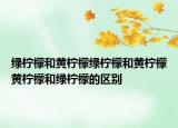 绿柠檬和黄柠檬绿柠檬和黄柠檬黄柠檬和绿柠檬的区别