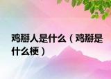 鸡掰人是什么（鸡掰是什么梗）