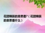 花团锦簇的意思是?（花团锦簇的意思是什么）