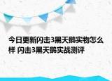 今日更新闪击3黑天鹅实物怎么样 闪击3黑天鹅实战测评