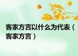 客家方言以什么为代表（客家方言）