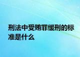 刑法中受贿罪缓刑的标准是什么
