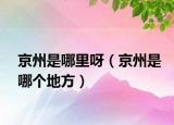 京州是哪里呀（京州是哪个地方）