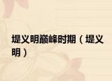 堤义明巅峰时期（堤义明）