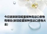 今日更新新冠疫苗接种完忌口食物有哪些(新冠疫苗接种完忌口食物大全)