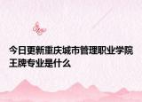 今日更新重庆城市管理职业学院王牌专业是什么