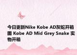 今日更新Nike Kobe AD灰蛇开箱图 Kobe AD Mid Grey Snake 实物开箱