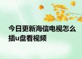 今日更新海信电视怎么插u盘看视频