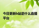 今日更新b站是什么直播平台