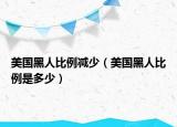 美国黑人比例减少（美国黑人比例是多少）