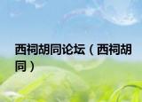 西祠胡同论坛（西祠胡同）