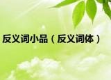 反义词小品（反义词体）