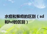 水痘和猴痘的区别（sd和hd的区别）