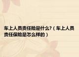 车上人员责任险是什么?（车上人员责任保险是怎么样的）