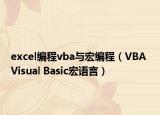 excel编程vba与宏编程（VBA Visual Basic宏语言）