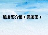 脆冬枣介绍（脆冬枣）