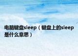 电脑键盘sleep（键盘上的sleep是什么意思）