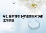 今日更新城市下水道的厕所水都流向哪里