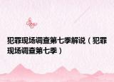 犯罪现场调查第七季解说（犯罪现场调查第七季）