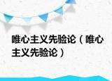 唯心主义先验论（唯心主义先验论）