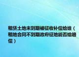 租赁土地未到期被征收补偿给谁（租地合同不到期政府征地能否给赔偿）