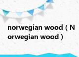 norwegian wood（Norwegian wood）