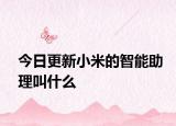 今日更新小米的智能助理叫什么