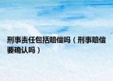 刑事责任包括赔偿吗（刑事赔偿要确认吗）