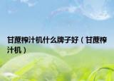 甘蔗榨汁机什么牌子好（甘蔗榨汁机）
