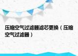 压缩空气过滤器滤芯更换（压缩空气过滤器）