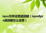 iqoo怎样设置返回键（iqoo8pro返回键怎么设置）