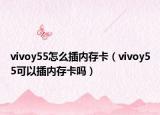 vivoy55怎么插内存卡（vivoy55可以插内存卡吗）
