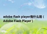 adobe flash player有什么用（Adobe Flash Player）