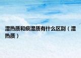 湿热质和痰湿质有什么区别（湿热质）
