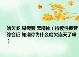 哈欠多 易疲劳 无精神（持续性疲劳综合征 知道你为什么哈欠连天了吗）