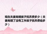 现在夫妻离婚孩子抚养费多少（夫妻离婚了没有工作孩子抚养费给多少）