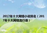 2017年十大网络小说排名（2017年十大网络流行语）