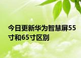 今日更新华为智慧屏55寸和65寸区别