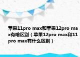 苹果11pro max和苹果12pro max有啥区别（苹果12pro max和11pro max有什么区别）