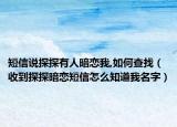 短信说探探有人暗恋我,如何查找（收到探探暗恋短信怎么知道我名字）