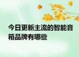 今日更新主流的智能音箱品牌有哪些