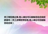 员工有犯罪记录,用人单位可以解除劳动合同或辞退吗（员工涉嫌刑事犯罪,用人单位可否解除劳动合同）