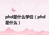 phd是什么学位（phd是什么）