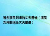 著名演员刘涛的丈夫是谁（演员刘涛的现任丈夫是谁）
