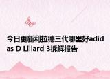 今日更新利拉德三代哪里好adidas D Lillard 3拆解报告
