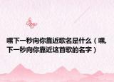 嘿下一秒向你靠近歌名是什么（嘿,下一秒向你靠近这首歌的名字）