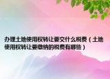 办理土地使用权转让要交什么税费（土地使用权转让要缴纳的税费有哪些）