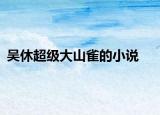 吴休超级大山雀的小说