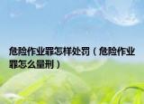 危险作业罪怎样处罚（危险作业罪怎么量刑）