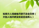如果欠人钱被告开庭不去会怎样（欠别人钱开庭没去是否会抓人）